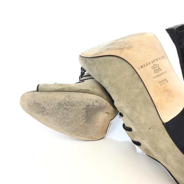 Brian Atwood Suede Caged Stiletto Heels. Size 9.5 - shoesbrian atwood9.5, Beige, brian atwood, GaithersburgChic To Chic Consignment