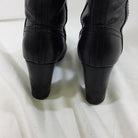 Chanel Mid-Thigh Leather Boots. Size 37.5 - shoesCHANEL37.5, Black, boots, CHANELChic To Chic Consignment