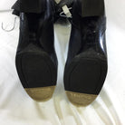 Chanel Mid-Thigh Leather Boots. Size 37.5 - shoesCHANEL37.5, Black, boots, CHANELChic To Chic Consignment