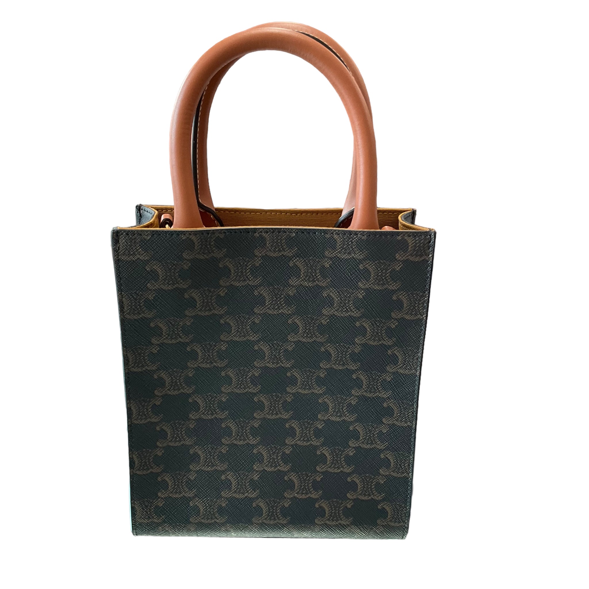 Triomphe Bag Lisa Celine Mini Vertical Cabas In Triomphe Canvas