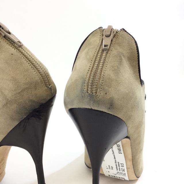 Brian Atwood Suede Caged Stiletto Heels. Size 9.5 - shoesbrian atwood9.5, Beige, brian atwood, GaithersburgChic To Chic Consignment