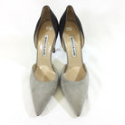 Manolo Blahnik Suede 2 Tone Stiletto Heels. Size 40 - shoesManolo Blahnik40, Black/Grey, Gaithersburg, Manolo BlahnikChic To Chic Consignment